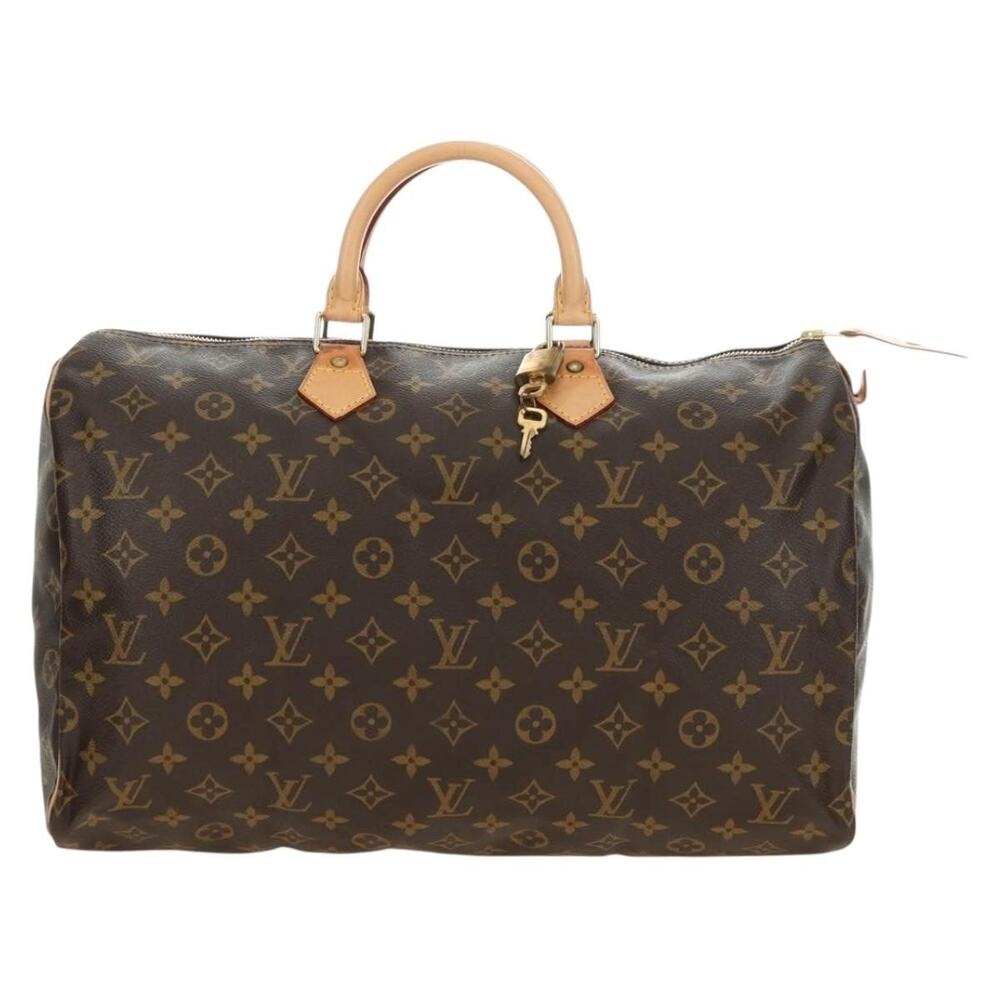 Louis Vuitton Monogram Speedy 40 Handbag Brown